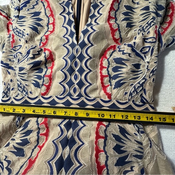 BCBG MaxAzria Cailean Burnout Print Lace Gown - Picture 13 of 16